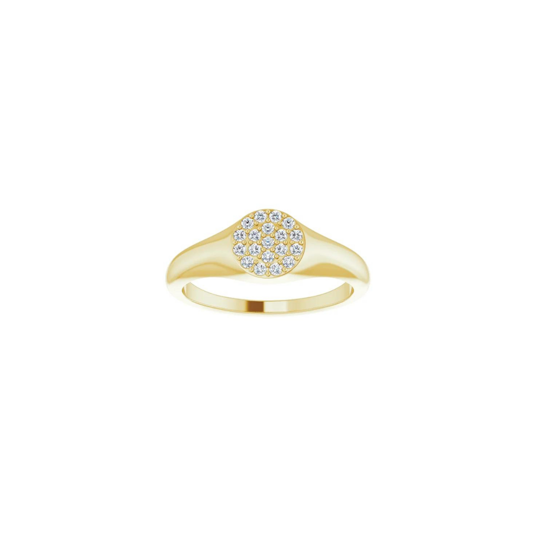 Scottie Diamond Pave Signet Ring