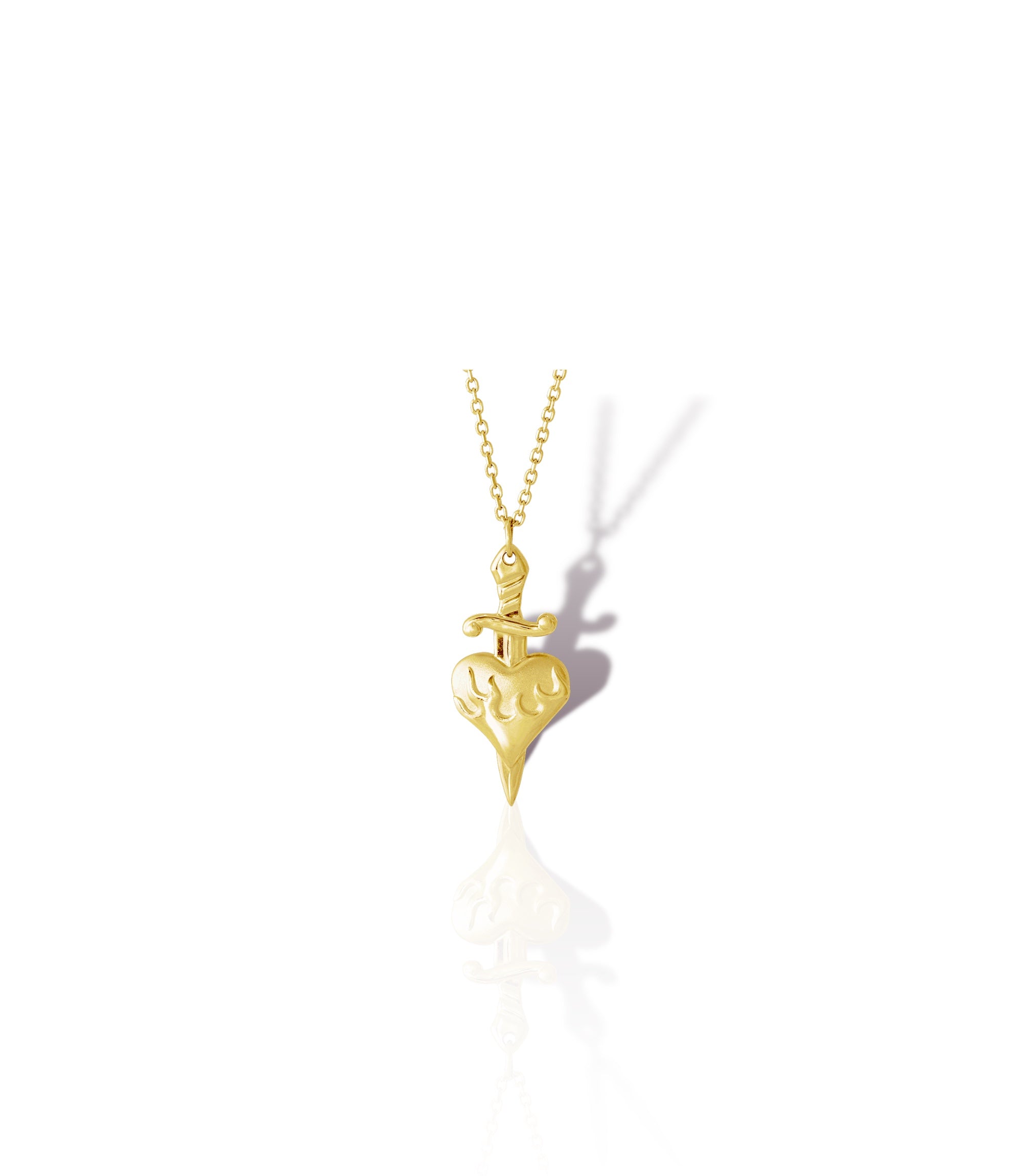 Sleeping Beauty Heart & Dagger Necklace