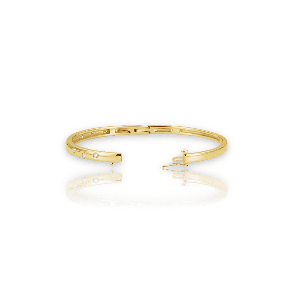 The Sphere Diamond Bangle Bracelet Gold