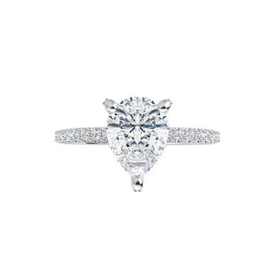 Pear Shaped Diamond Engagement Ring