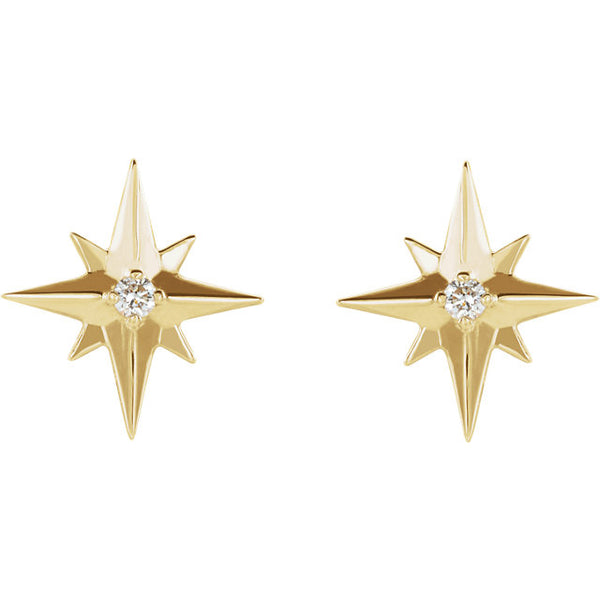 Diamond Star Earrings - YAREMA JEWELRY