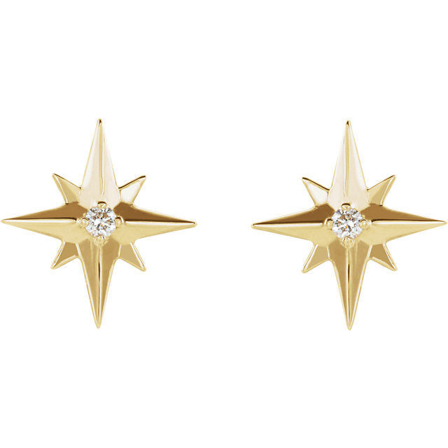 Diamond Star Earrings - YAREMA JEWELRY