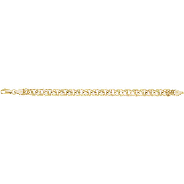 14K Solid Gold Double Link Bracelet - YAREMA JEWELRY