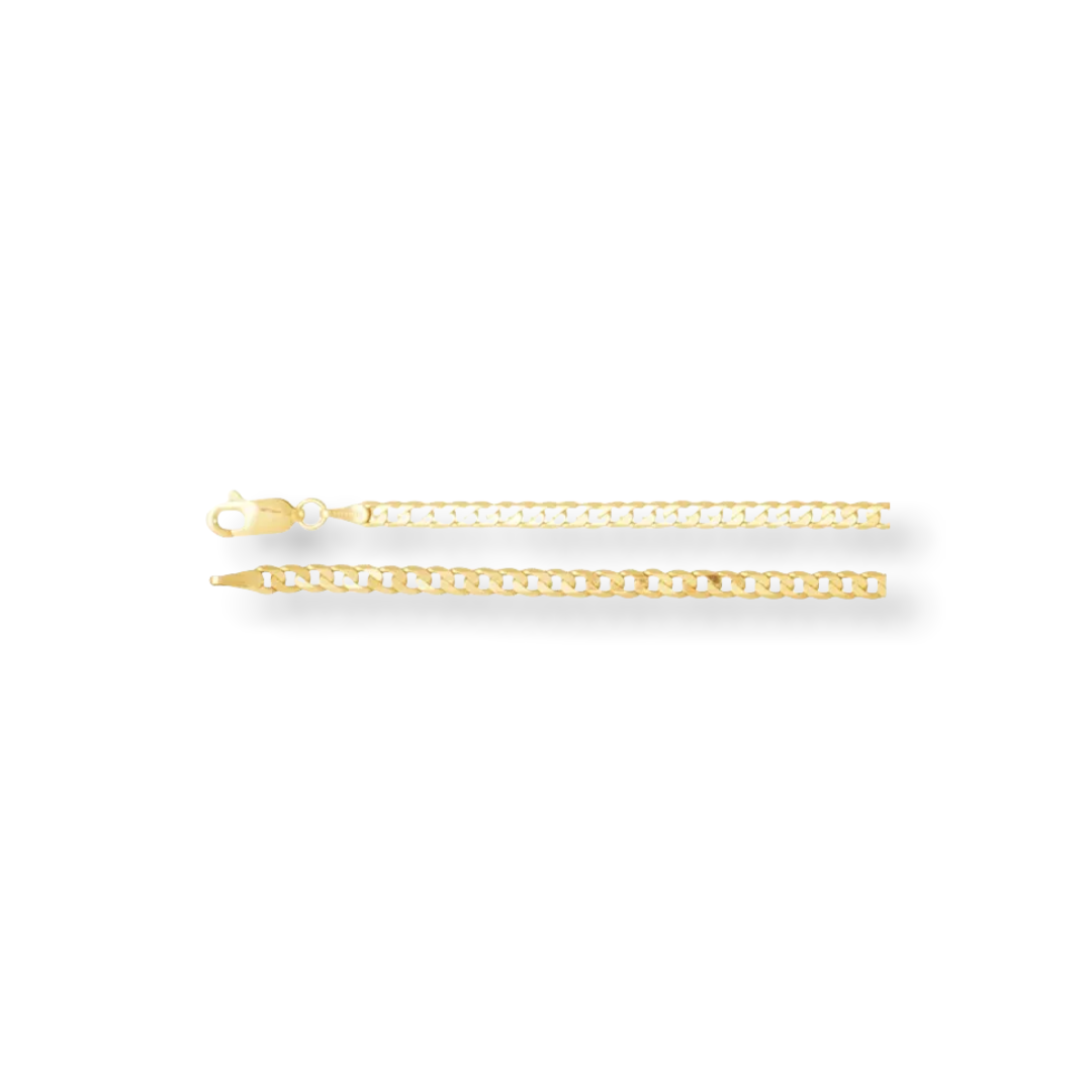 14k Gold Solid Curb Chain - YAREMA JEWELRY