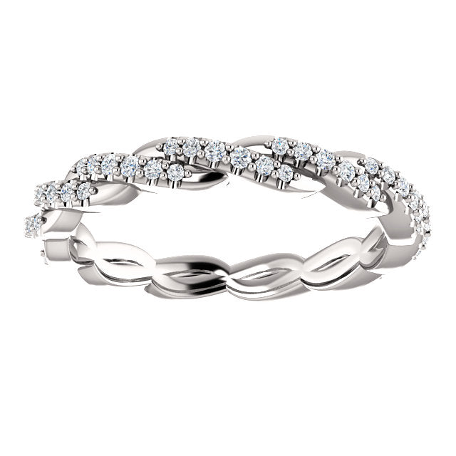 Diamond Twisted Eternity Ring - YAREMA JEWELRY