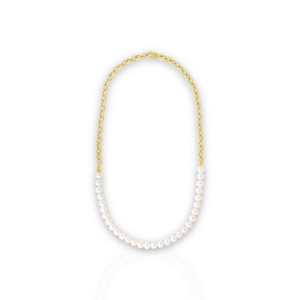 Almafi Gold & Pearl Necklace