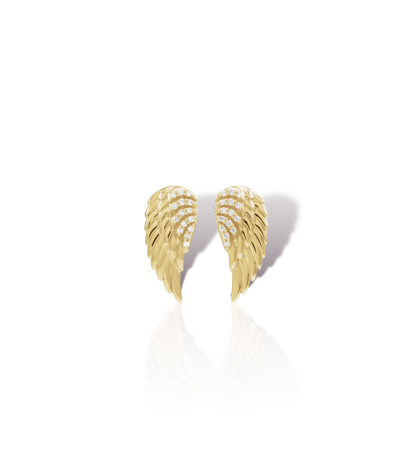 Diamond Angel Wing Earrings