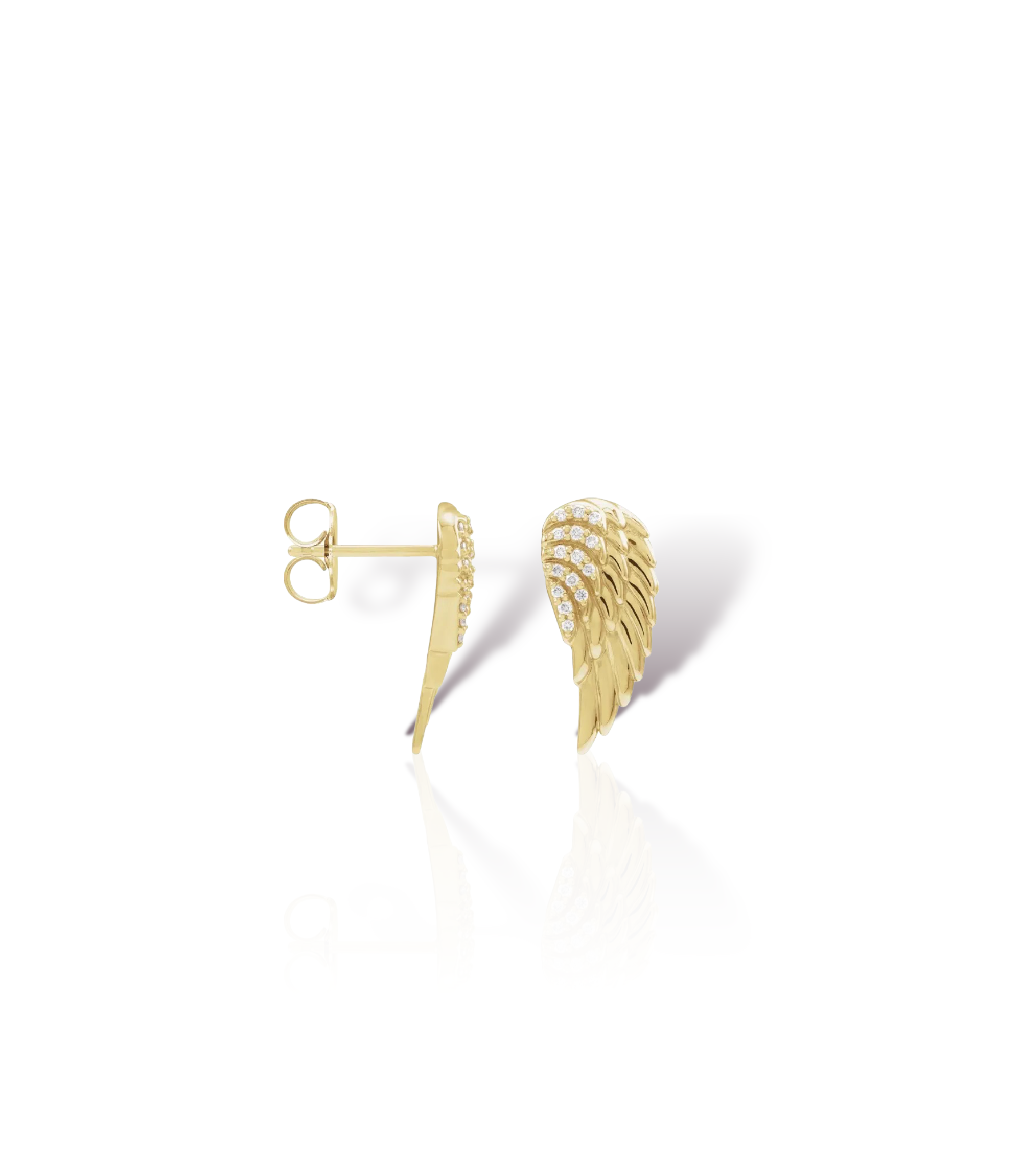 Diamond Angel Wing Earrings