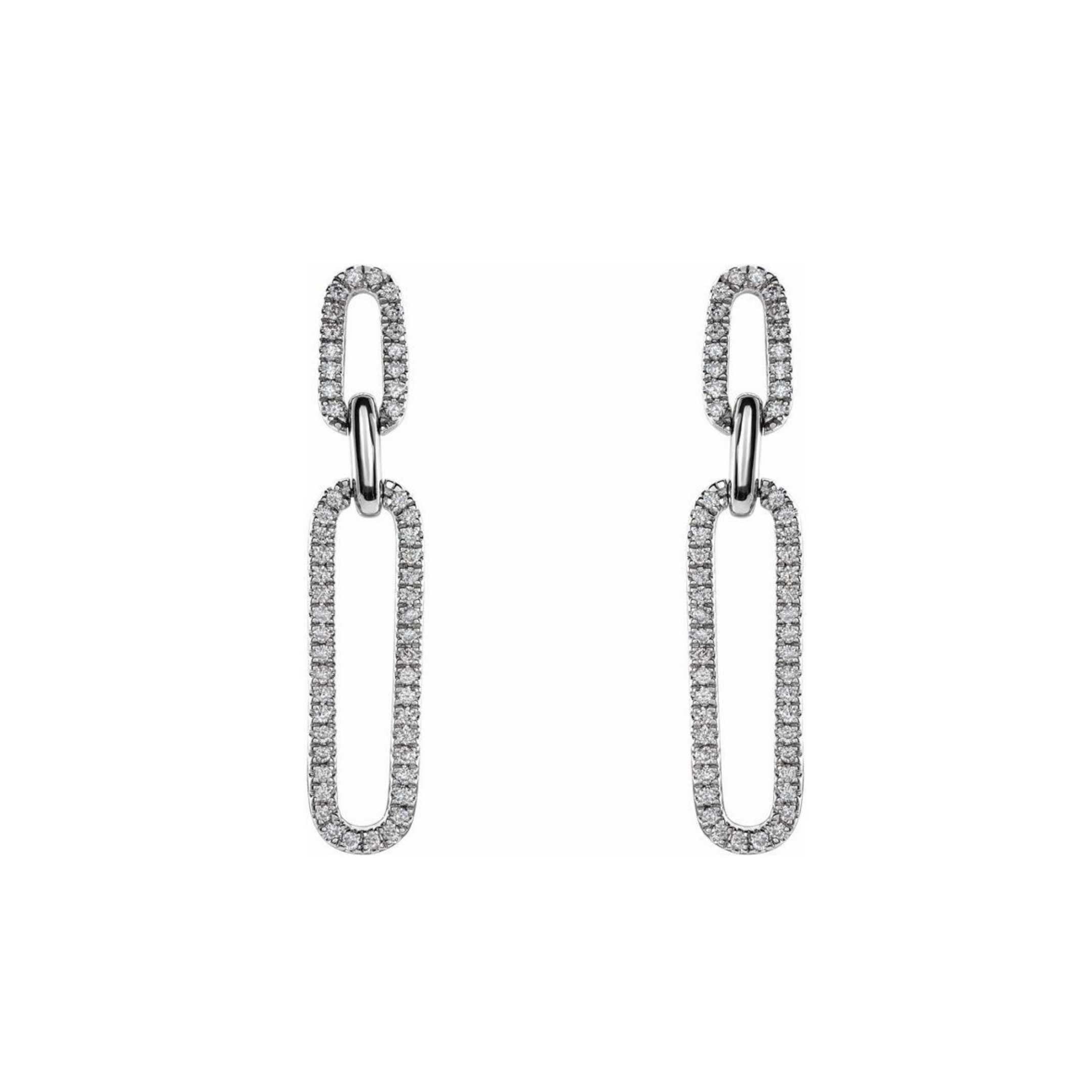 Diamond Link Earrings - YAREMA JEWELRY