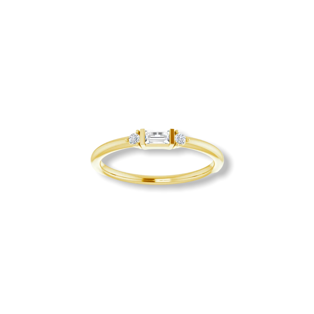 Diamond Trio Gold Ring - YAREMA JEWELRY