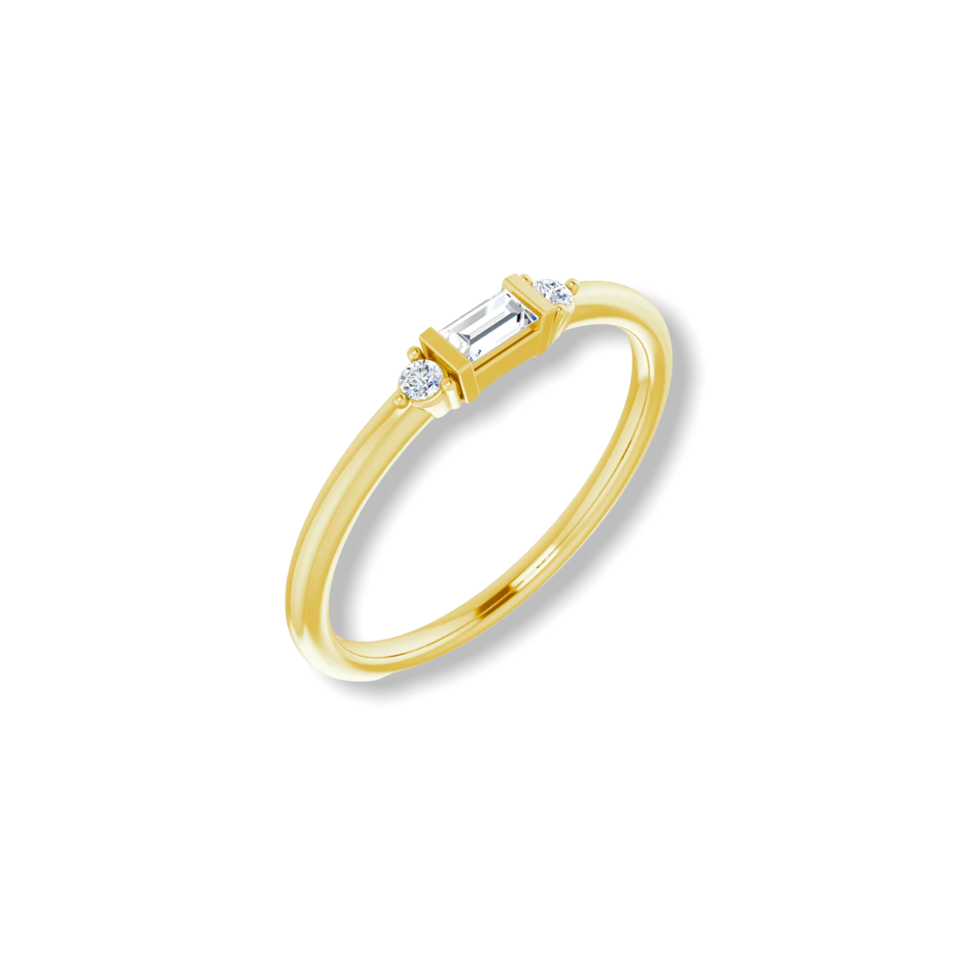 Diamond Trio Gold Ring - YAREMA JEWELRY