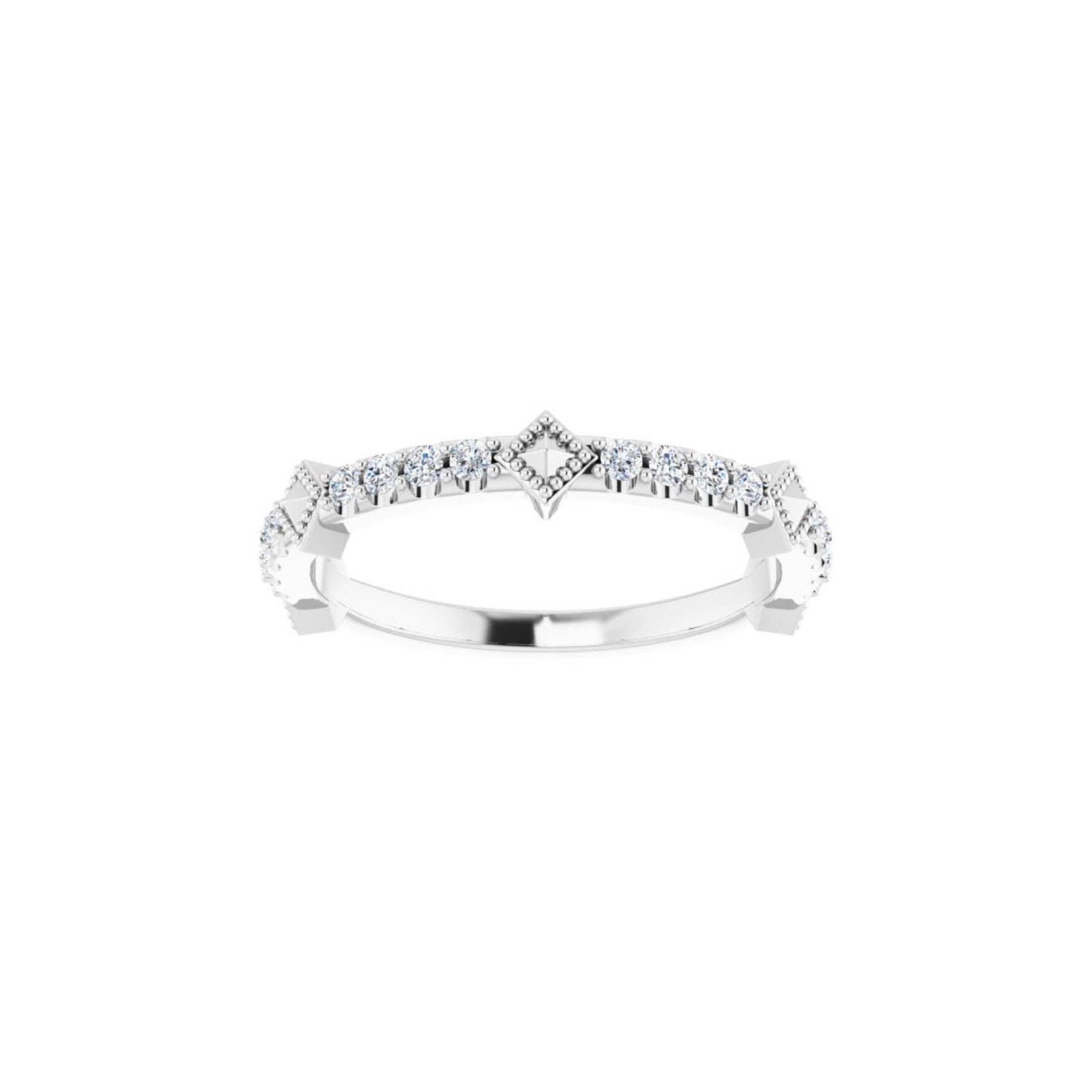 14k Faridah Diamond Stackable Ring - YAREMA JEWELRY