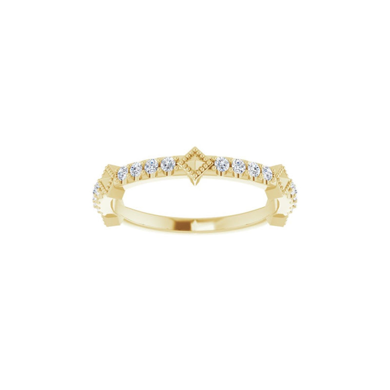 14k Faridah Diamond Stackable Ring - YAREMA JEWELRY