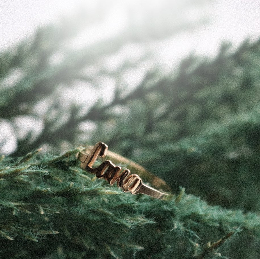 14k Custom Name Ring - YAREMA JEWELRY