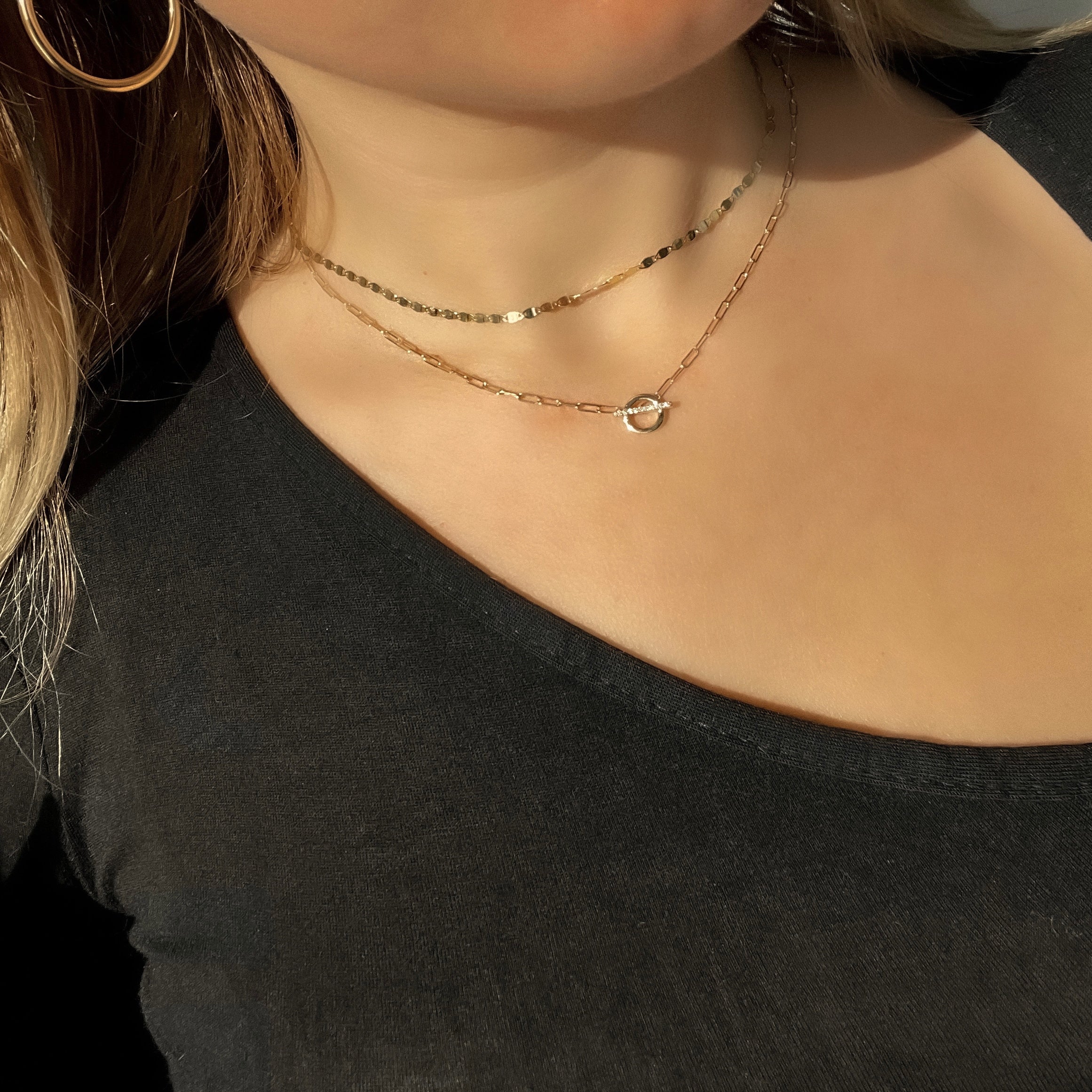 Interlocking Diamond Necklace - YAREMA JEWELRY