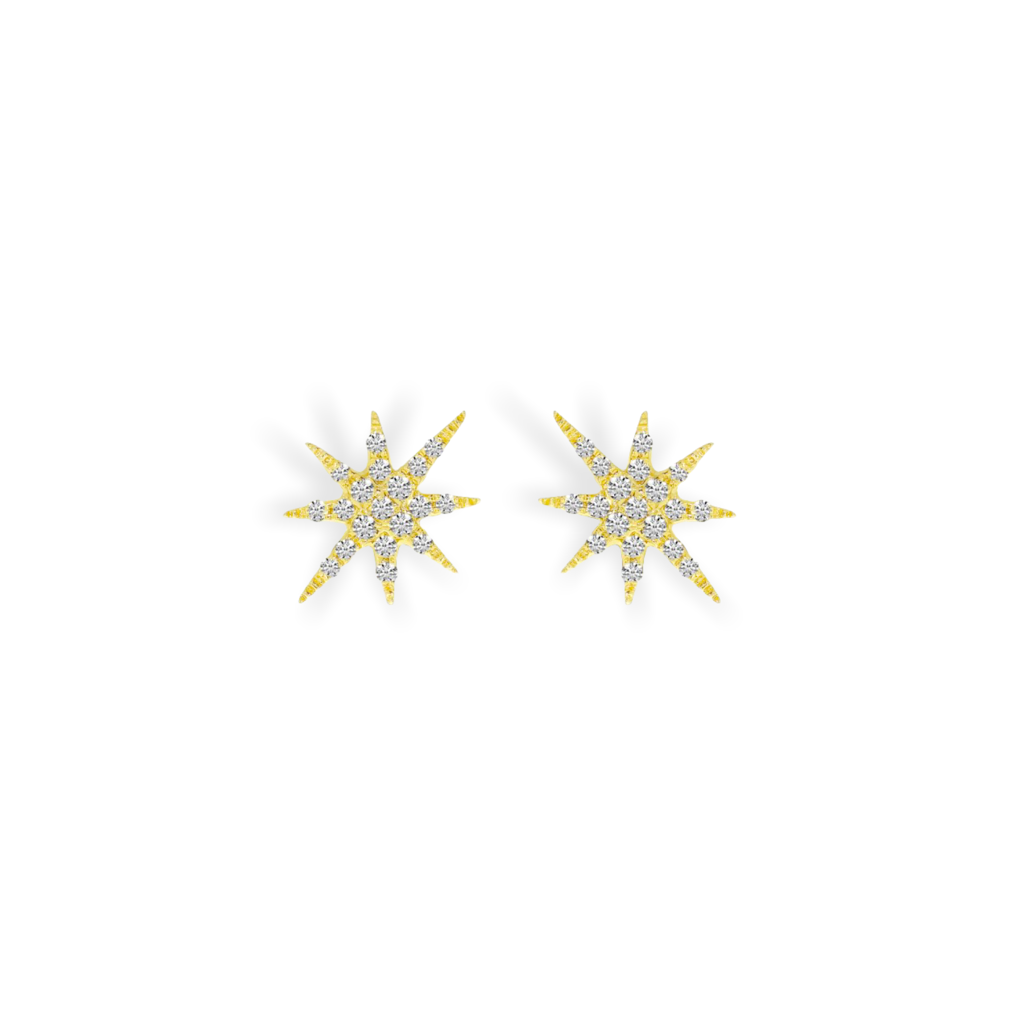 14k Diamond Starburst Earrings - YAREMA JEWELRY