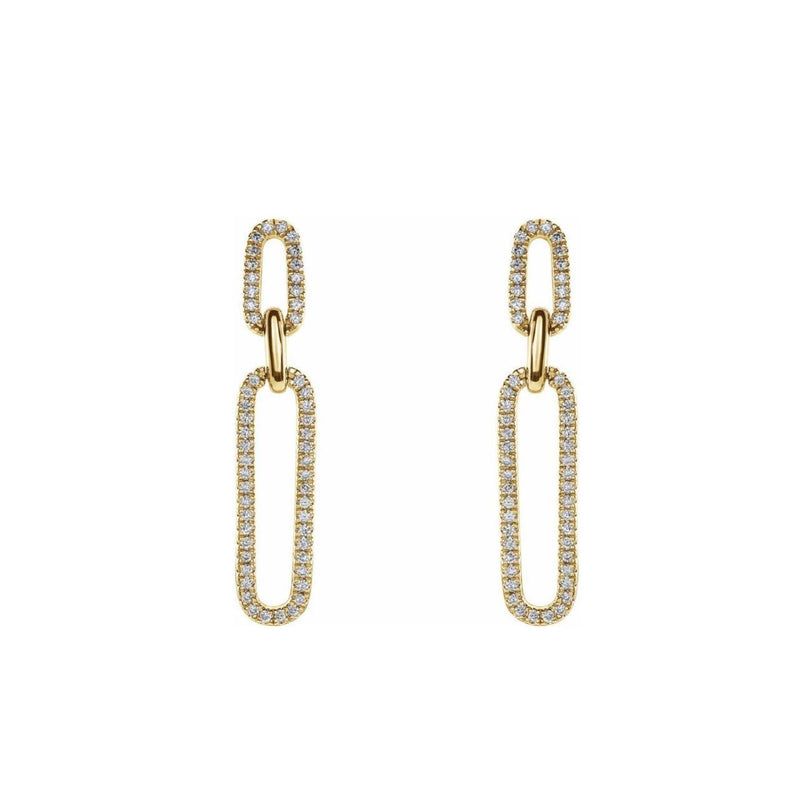 Diamond Link Earrings - YAREMA JEWELRY
