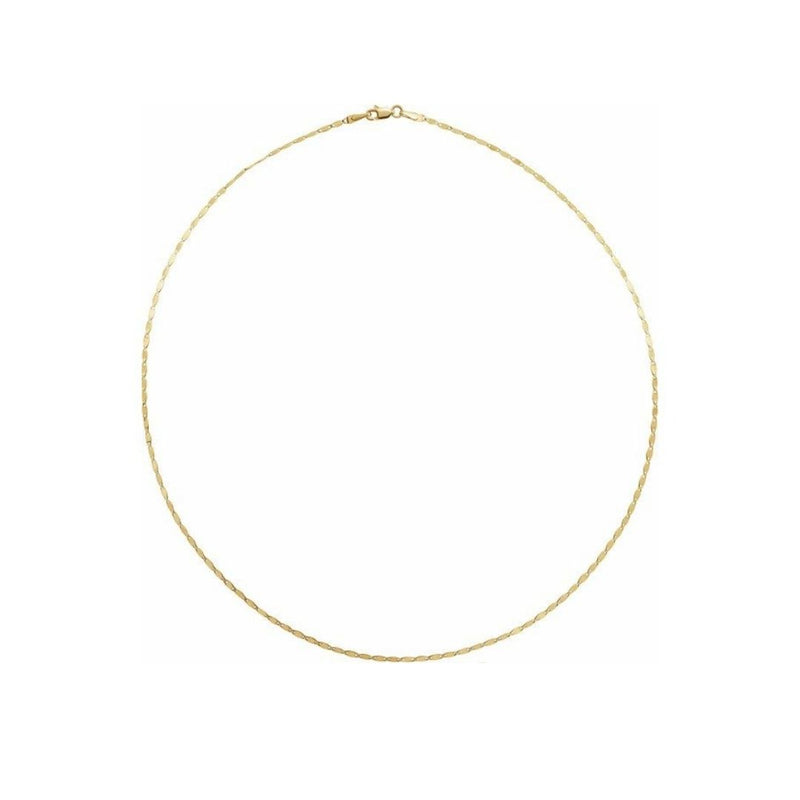 14k Mirror Link Chain Necklace - YAREMA JEWELRY