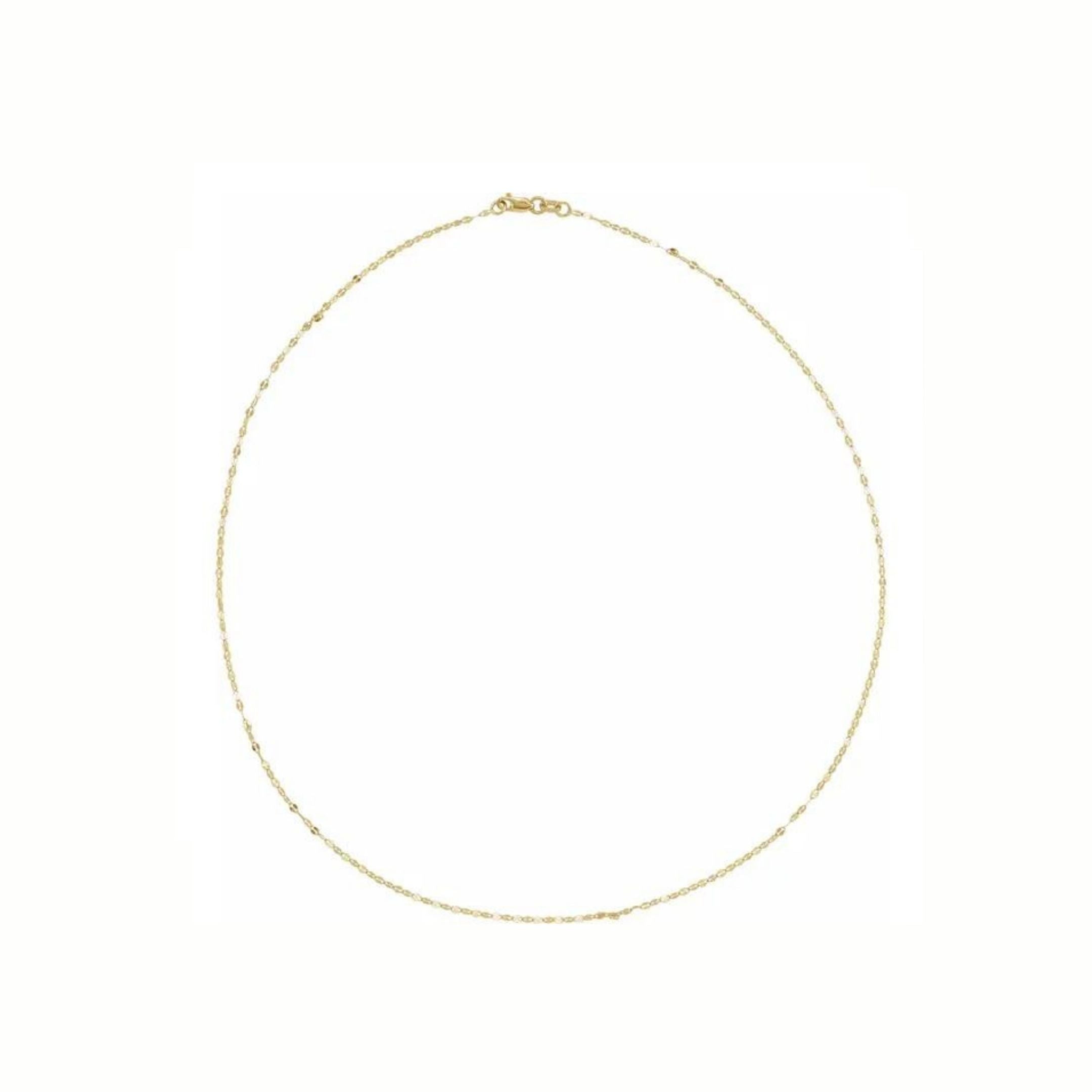 14k Keyhole Link Chain - YAREMA JEWELRY