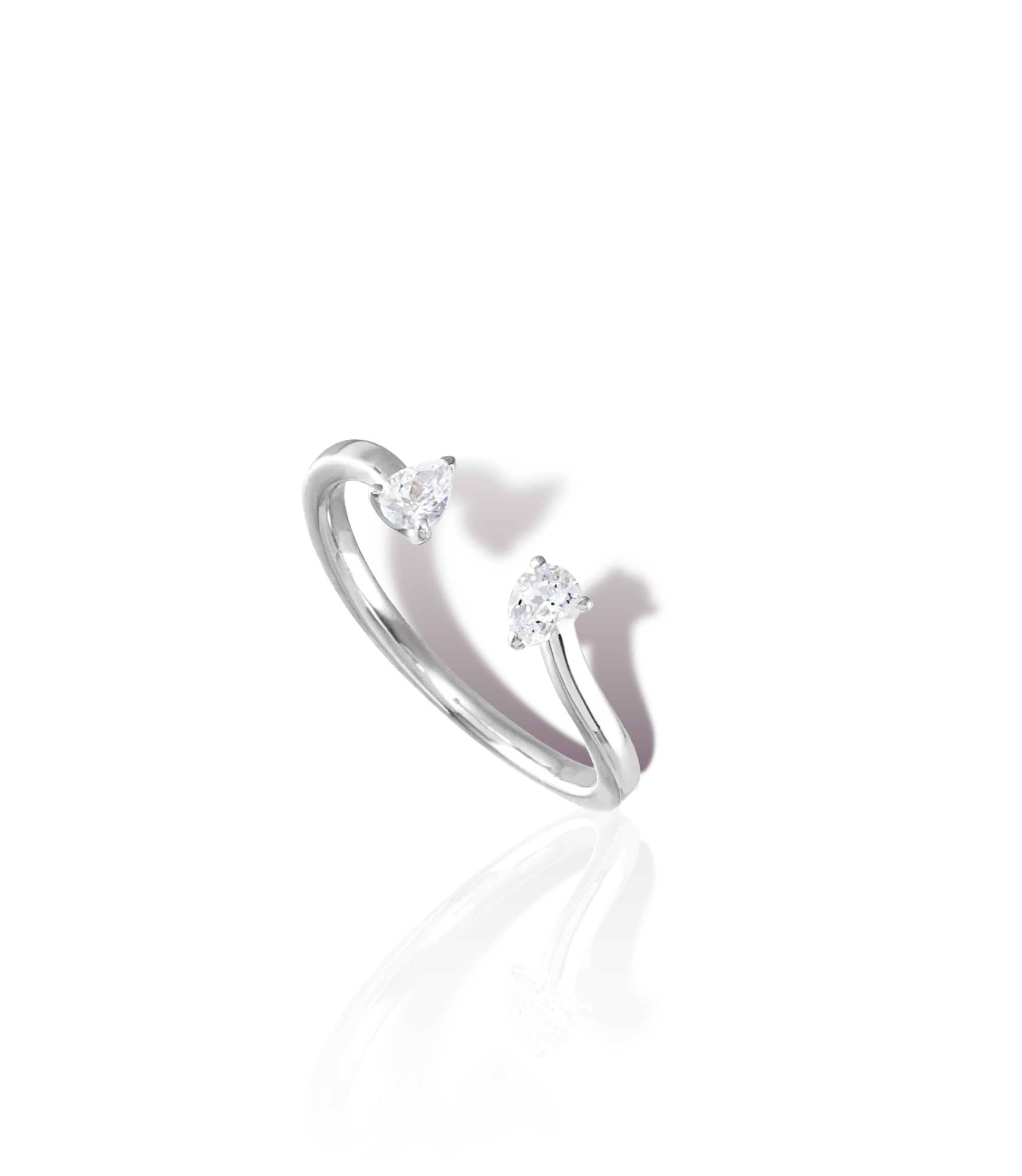 Mini Pear Diamond Ring