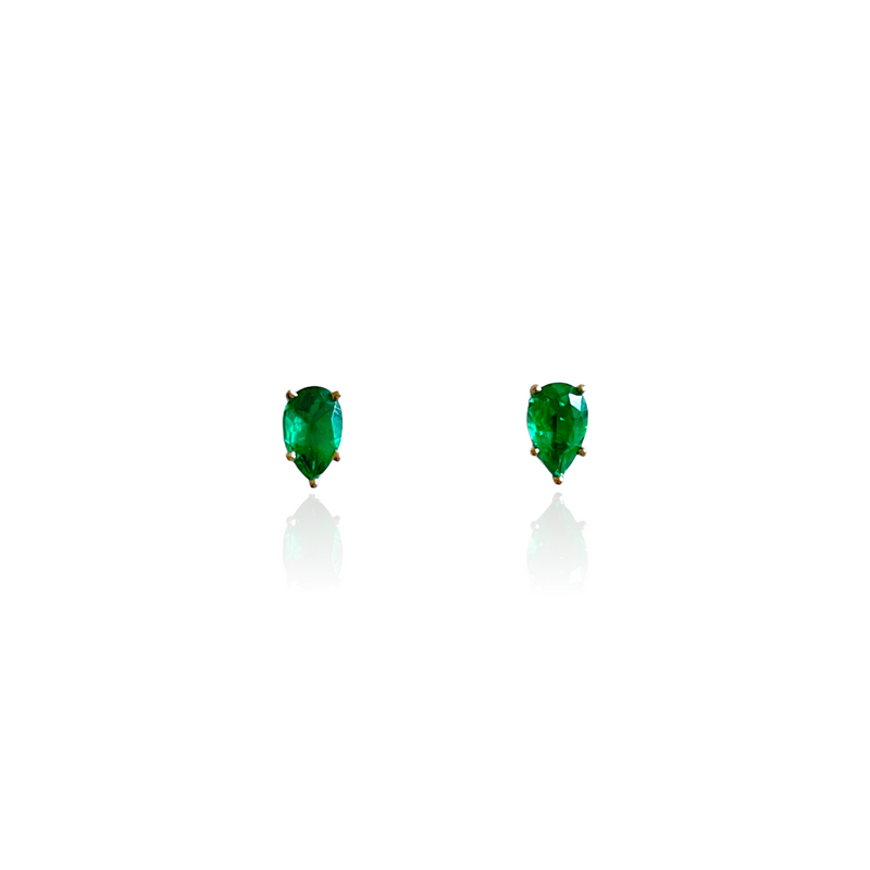 Pear Shaped Emerald Earrings_Yarema_Jewelry