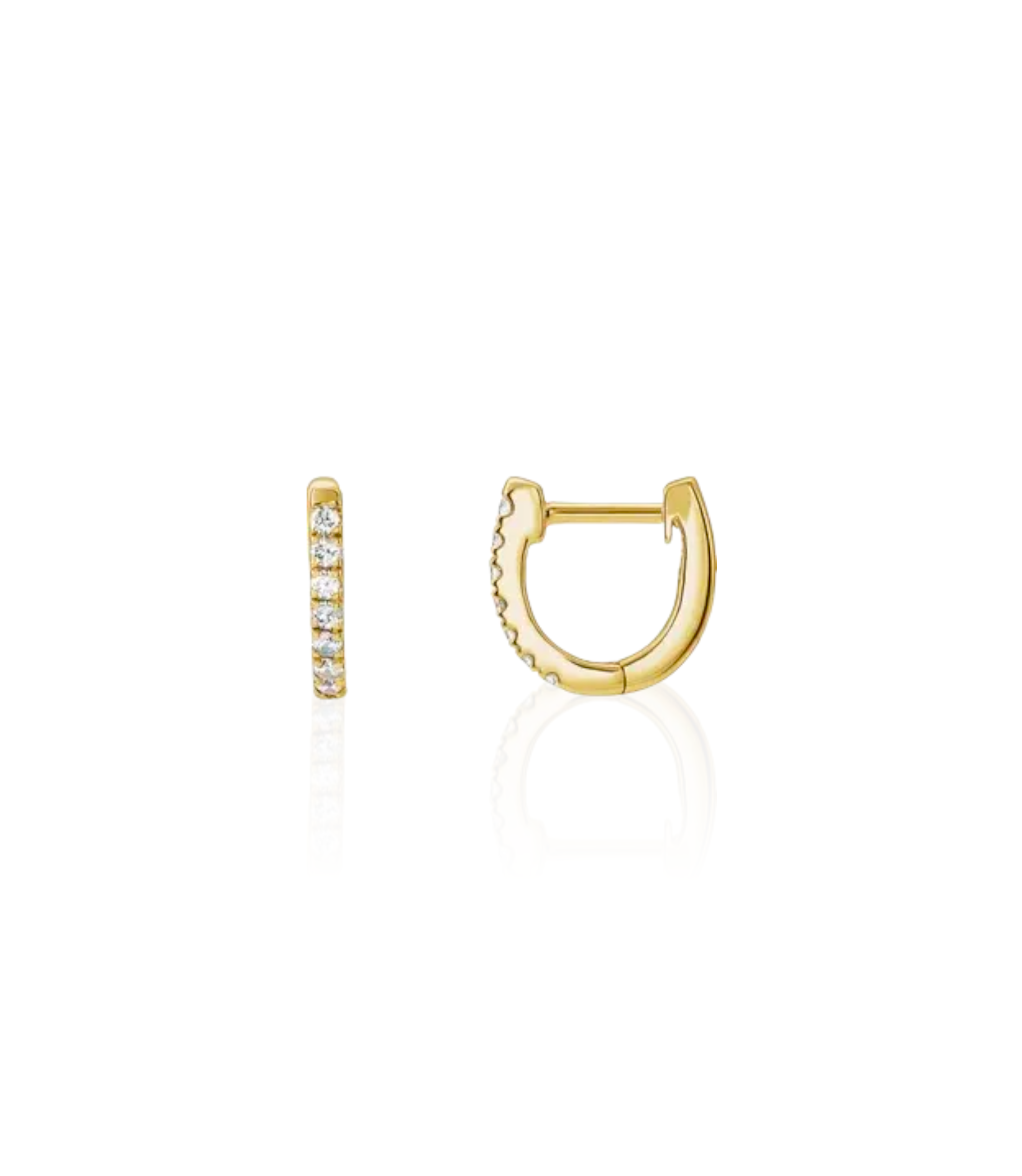 Halina Diamond Hoop Earrings 