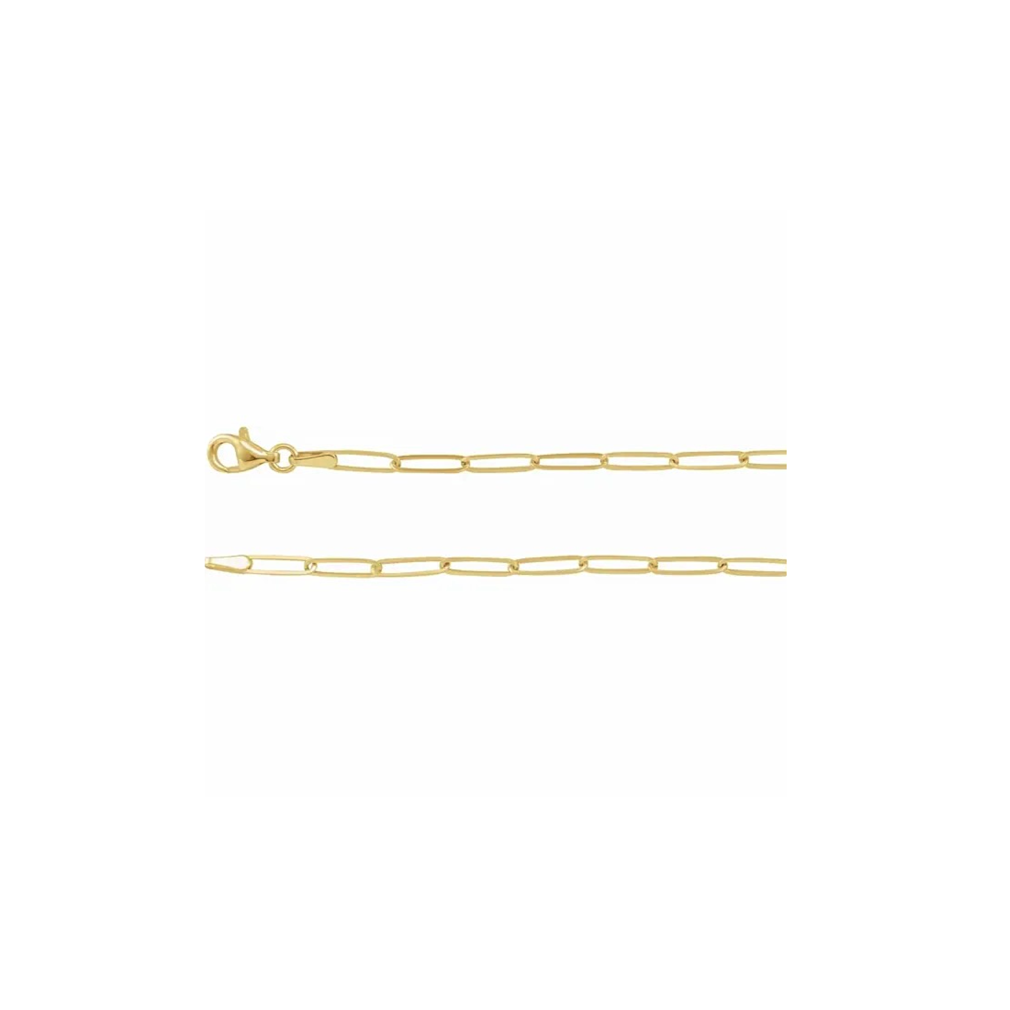 14k Flat Link Chain Bracelet - YAREMA JEWELRY