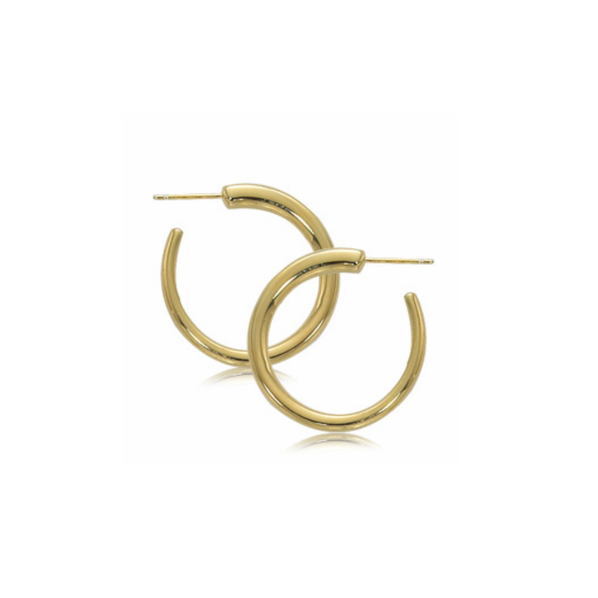 14k Modern Hoop Earrings - YAREMA JEWELRY