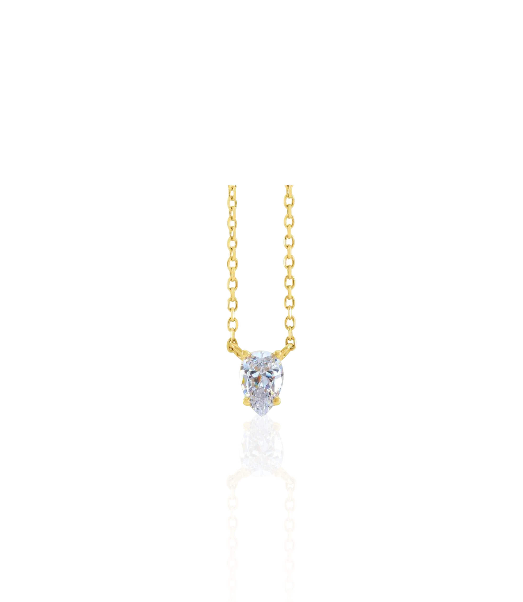 Pear Diamond Solitaire Necklace