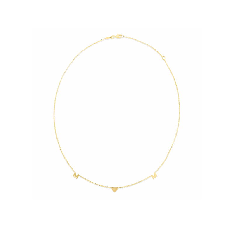 14k Gold Mom Necklace - YAREMA JEWELRY