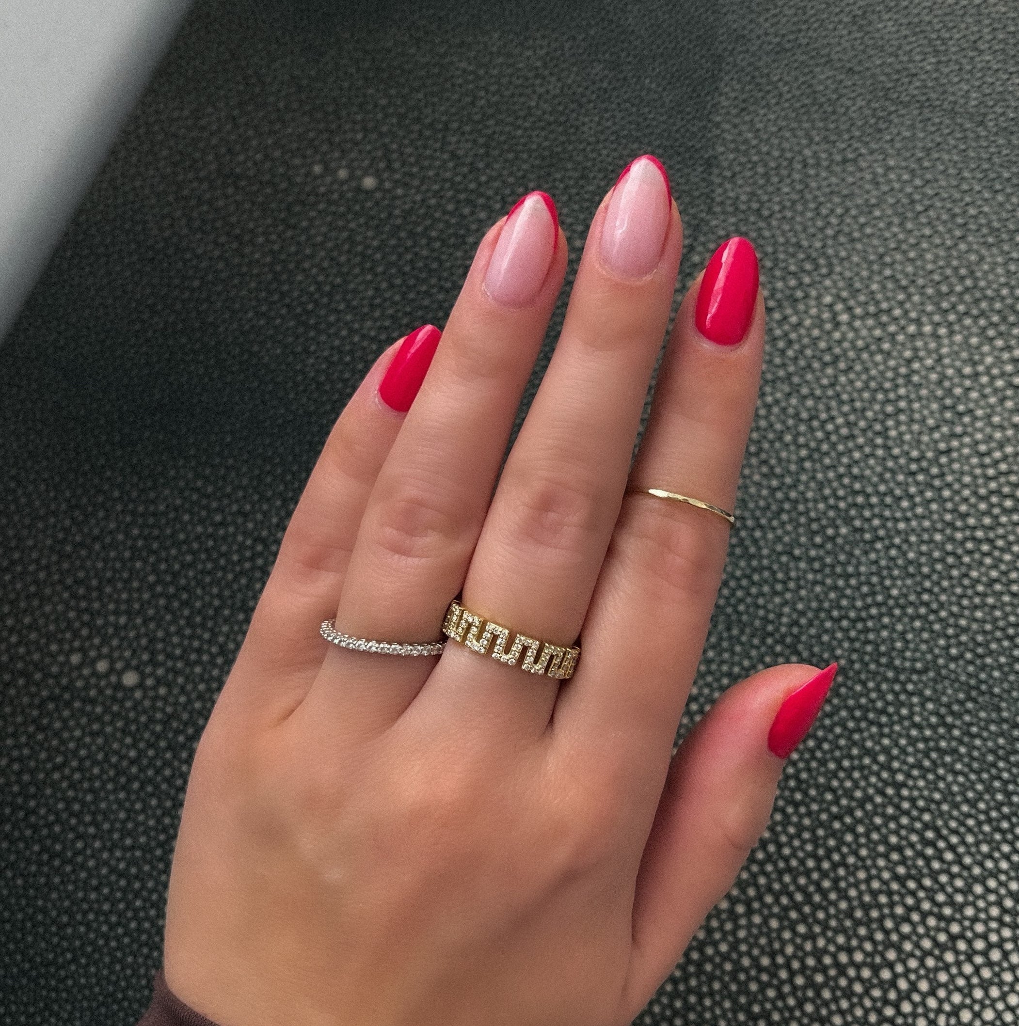 18k Aqua Diamond Eternity Ring