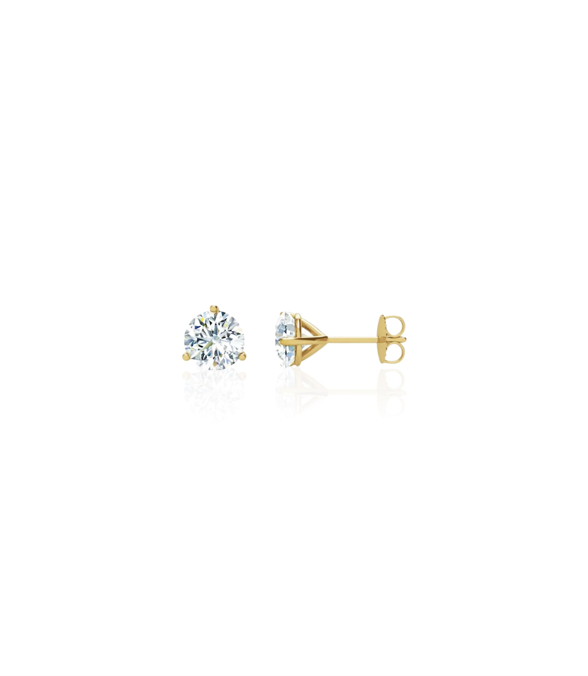 Natural 1ct Diamond Stud Earrings