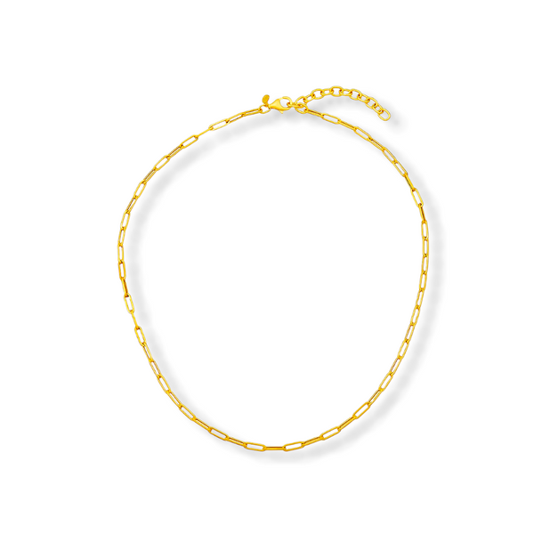 Paper Clip Chain Necklace - YAREMA JEWELRY