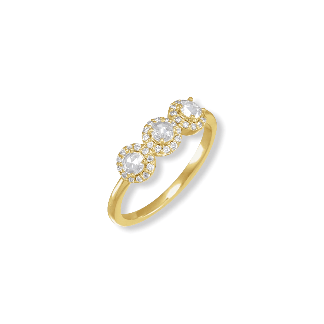 Rose Cut Diamond Ring - YAREMA JEWELRY